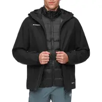 Mammut - Vandringskläder - Treeline 3 in 1 HS Hooded Jacket Men Black Black för UnisexUll - Storlek S - Svart