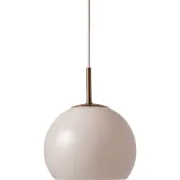 Frandsen Glas pendellampa Ball, dimbar, Aluminium / grå / zink, Vardagsrum / matsal, Glas, Design, Pendellampa