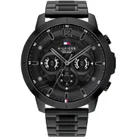 Tommy Hilfiger 1710494 herrklocka Svart armband Svart urtavla 50 mm + ask