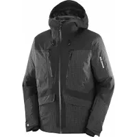 Salomon - Skidjackor - Spark Jacket M Deep Black för Unisex - Storlek S - Svart