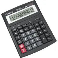 Canon WS-1210T - bordsmodell - 12 cifre - solpanel och batteri - sort