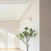 Argon Vägglampa Mado , dimbar, Creme / bärnsten, Vardagsrum / matsal, Metall, Modern, Vägglampa, vägglampa inomhus
