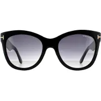 Tom Ford Cat Eye Dam Shiny Svart Rök Gradient