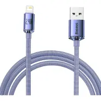 Baseus Crystal Shine USB-A / Lightning-kabel - 2m - Lila