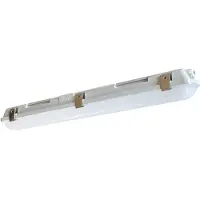 G&L LED-våtrumslampa 661060, grå, längd 65,5 cm, IP65 661060, Aluminium / grå / zink, Syntetmaterial