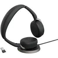 Jabra Evolve2 65 Flex Uc Usb-c Stereo + Wireless Charger Trådlösa Hörlurar