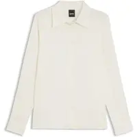 BOSS Regular-fit blouse in stretch-silk satin