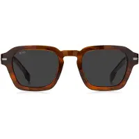 BOSS Patterned-acetate sunglasses with silver-tone trims