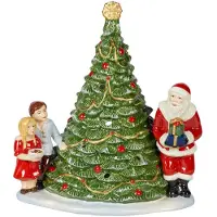 Villeroy & Boch Christmas Santa vid trddekorativ figur Maoffrom Hard-Paste Porcelain Wax Green/Flerfrgad 20 x 17 x 23 cm TEALEight
