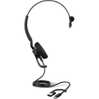 Jabra Engage 50 II On-ear headset Sladd Mono Svart Brusreducering, Brusreducering för mikrofon Headset, Volymkontroll,
