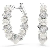Swarovski Örhängen 'Matrix' silver / transparent