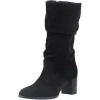Hush puppies Cosima Mocka Dam Svarta Mockakängor med Klack Knähöga