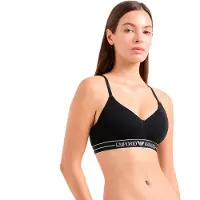 Emporio Armani Bh EVERYDAY COTTON PADDED SOFT COUTOUR BRA kvinnor - Svart - EU S