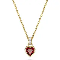 Swarovski Halsband 'Chroma' guld / karminröd