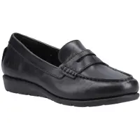 Hush puppies Shelby Läder Dam Svarta Loafers