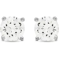 Luxenter basic-örhängen i 925 sterlingsilver och glänsande rodiumpläterad zirkonia