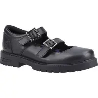 Hush puppies Ella Junior Flickors Svarta Skor I Läder