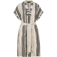 Conquista Stripe Print Ärmlös Klänning med Sidssprund