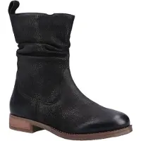Hush puppies Emilia Läder Dam Svarta Kängor