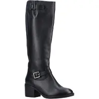 Hush puppies Heidi Leather Damstövlar i svart läder