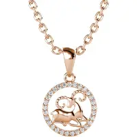 MYC Paris Aries Zodiac Hängen - Rose Gold och Crystal