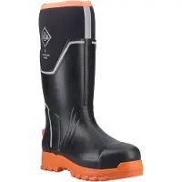 Muck Boots Grit S5 Gummistövlar för män Svart/Orange