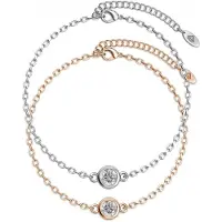 MYC Paris Födelsestenarmband - Rhodium roséguld och kristall