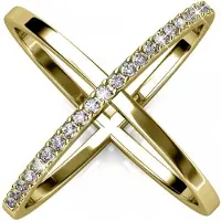 MYC Paris X Duo Ring - Guld och kristall