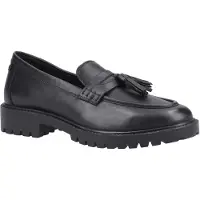 Hush puppies Abigail Senior Flickors Svarta Mockasiner I Läder
