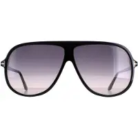 Tom Ford Shield Unisex Glänsande Svart Rök Gradient Spencer 02 FT0998