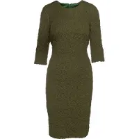 Conquista Khaki Jacquardklänning från Fashion