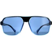 Dolce&Gabbana Square Mens Transparent Blue and Black Dark Blue DG6134 Solglasögon
