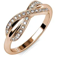 MYC Paris Trist Ring - Rose Guld och Kristall