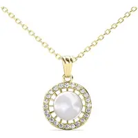 MYC Paris Chloe Pearl Pendants - Gold and Crystal