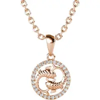MYC Paris Fiskarna Zodiac Hängen - Rose Gold och Crystal