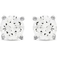 Luxenter basic-örhängen i 925 sterlingsilver och briljantslipade zirkoner med rodiumpläterad yta