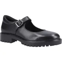 Hush puppies Aurora Senior Flickors Svarta Skor I Läder