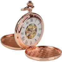TruClothing Klassiskt mekaniskt fickur Peaky Blinders Vintage Skeleton Automatic