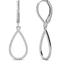 MYC Paris Laelia Dangling Hoop örhängen - Silver och kristall