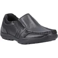 Hush puppies Morgan Läderherrarnas Svarta Loafer