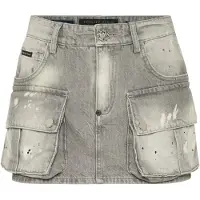 Philipp Plein Minikjol med denimcargo