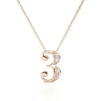 MYC Paris Nummer 3 Hängen - Rose Gold och Crystal