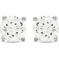 Luxenter basic-örhängen i 925 sterlingsilver och glänsande rodiumpläterad zirkonia