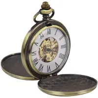 TruClothing Klassisk mekanisk fickur Peaky Blinders vintage skelett automatisk