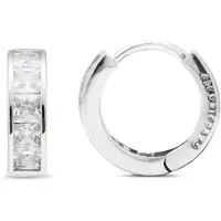 Luxenter Essential-örhängen i 925 sterlingsilver och briljantslipade zirkoner med rodiumpläterad yta