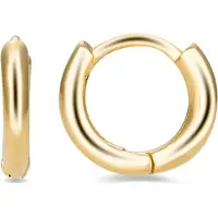 Luxenter ricbeorn örhängen i 925 sterling silver med 18k gul guldplätering