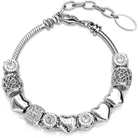 MYC Paris Strålande berlockarmband - Silver och Kristall