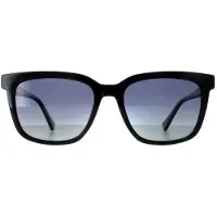 GUESS Square Mens Shiny Black Smoke Polarized GU00050