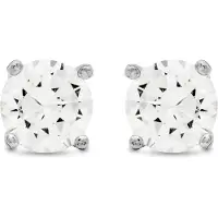 Luxenter basic-örhängen i 925 sterling silver och glänsande zirkonia med rodiumpläterad yta
