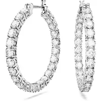 Swarovski Örhängen 'Matrix' silver / transparent